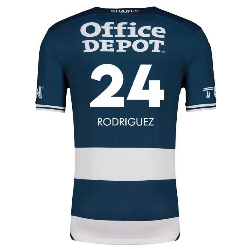 Danxen Enfant Maillot Luis Rodríguez #24 Bleu Blanc Tenues Domicile 2024/25 T-Shirt