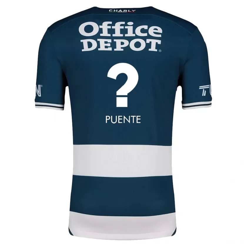 Danxen Enfant Maillot Luis Puente #0 Bleu Blanc Tenues Domicile 2024/25 T-Shirt