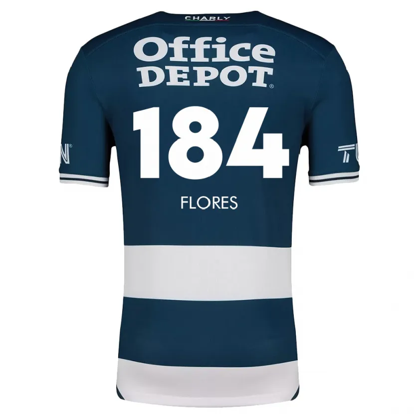 Danxen Enfant Maillot Jason Flores #184 Bleu Blanc Tenues Domicile 2024/25 T-Shirt