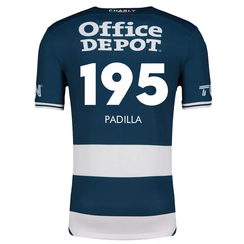 Danxen Enfant Maillot Ángel Padilla #195 Bleu Blanc Tenues Domicile 2024/25 T-Shirt