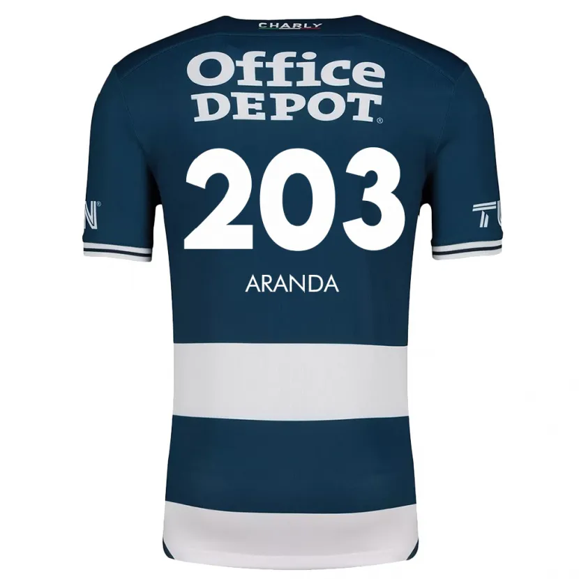 Danxen Enfant Maillot Juan Aranda #203 Bleu Blanc Tenues Domicile 2024/25 T-Shirt