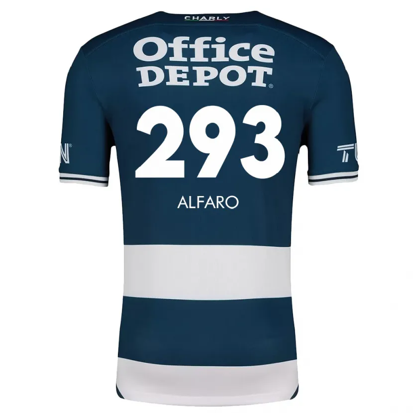 Danxen Enfant Maillot Cristóbal Alfaro #293 Bleu Blanc Tenues Domicile 2024/25 T-Shirt