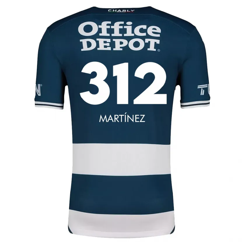 Danxen Enfant Maillot Ulises Martínez #312 Bleu Blanc Tenues Domicile 2024/25 T-Shirt