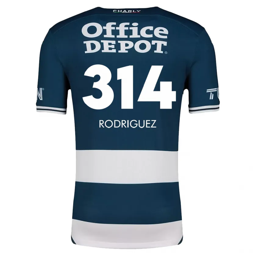 Danxen Enfant Maillot Alan Rodríguez #314 Bleu Blanc Tenues Domicile 2024/25 T-Shirt