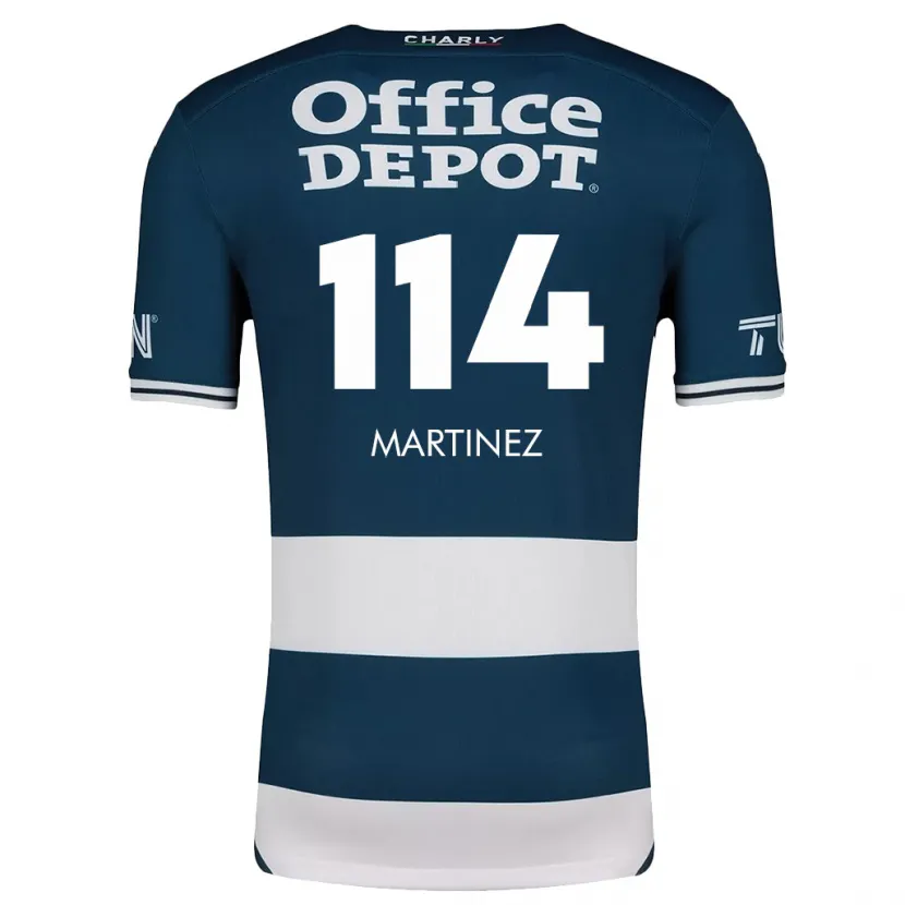 Danxen Enfant Maillot Jesús Martínez #114 Bleu Blanc Tenues Domicile 2024/25 T-Shirt