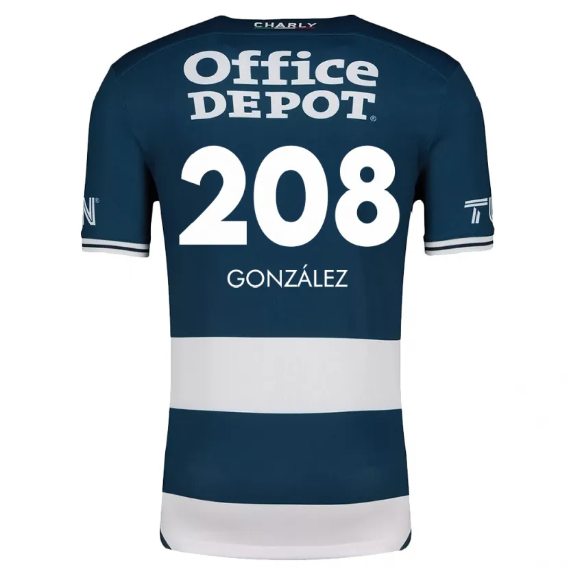 Danxen Enfant Maillot Osvaldo González #208 Bleu Blanc Tenues Domicile 2024/25 T-Shirt