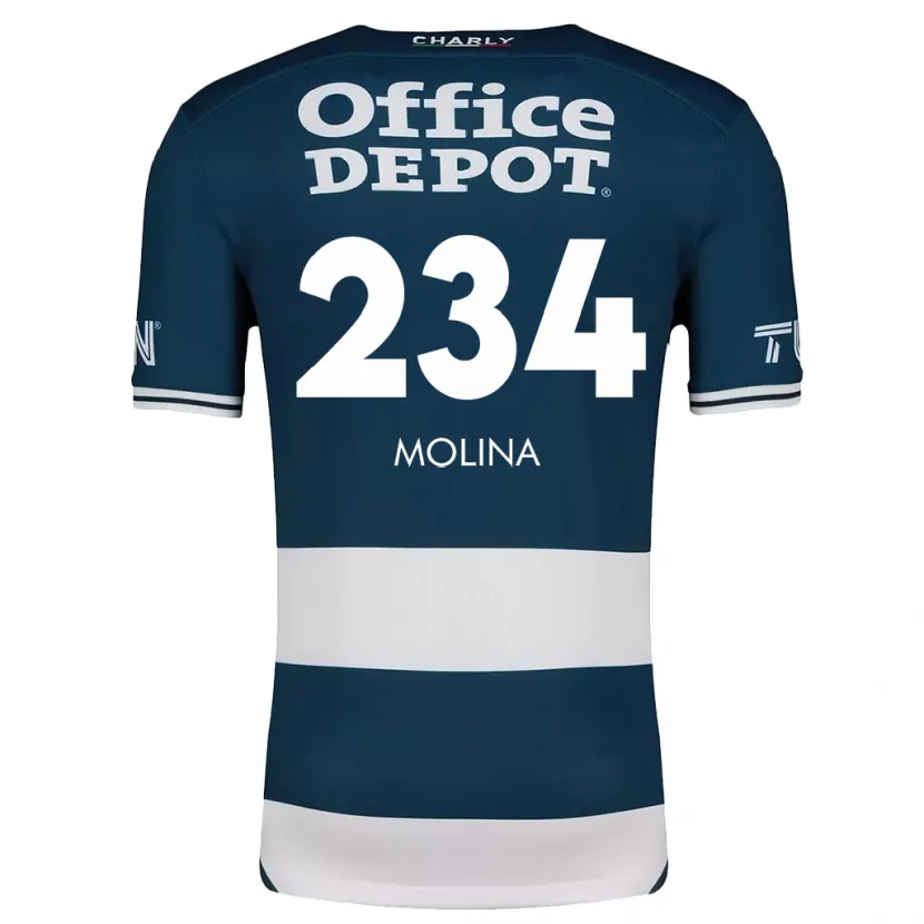 Danxen Enfant Maillot Yoshimar Molina #234 Bleu Blanc Tenues Domicile 2024/25 T-Shirt