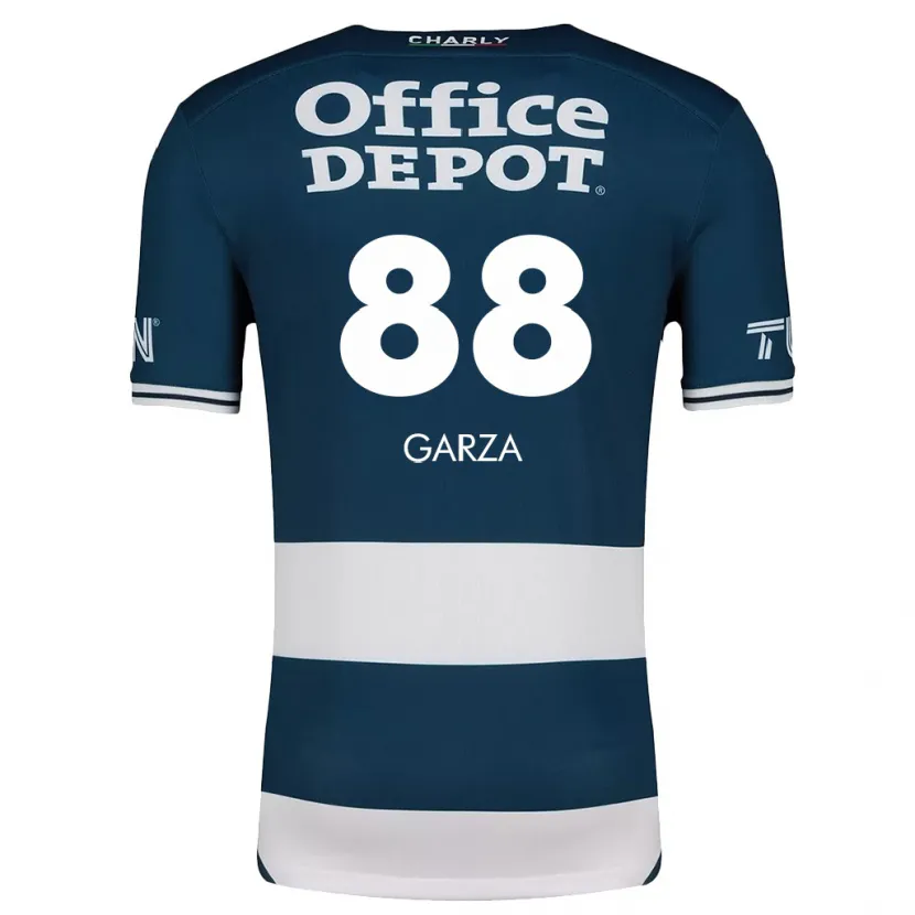 Danxen Enfant Maillot Adrián Garza #88 Bleu Blanc Tenues Domicile 2024/25 T-Shirt