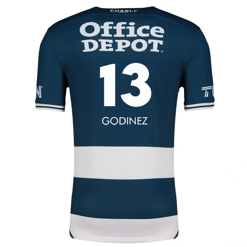 Danxen Enfant Maillot Alexandra Godínez #13 Bleu Blanc Tenues Domicile 2024/25 T-Shirt