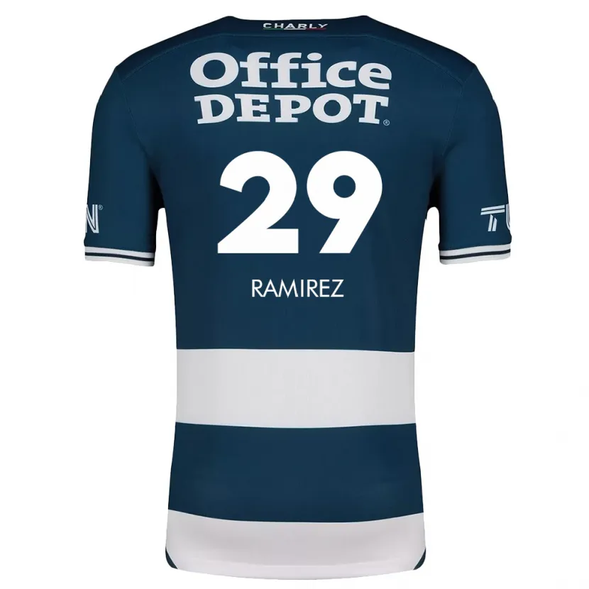 Danxen Enfant Maillot Elliana Ramirez #29 Bleu Blanc Tenues Domicile 2024/25 T-Shirt