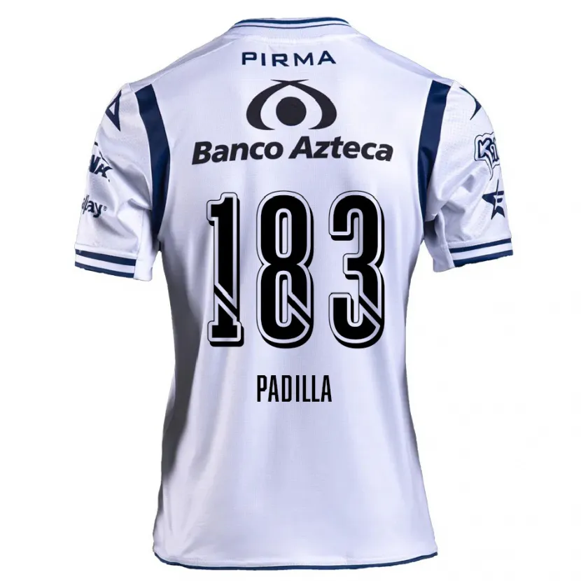 Danxen Enfant Maillot Donovan Padilla #183 Blanc Bleu Marine Tenues Domicile 2024/25 T-Shirt