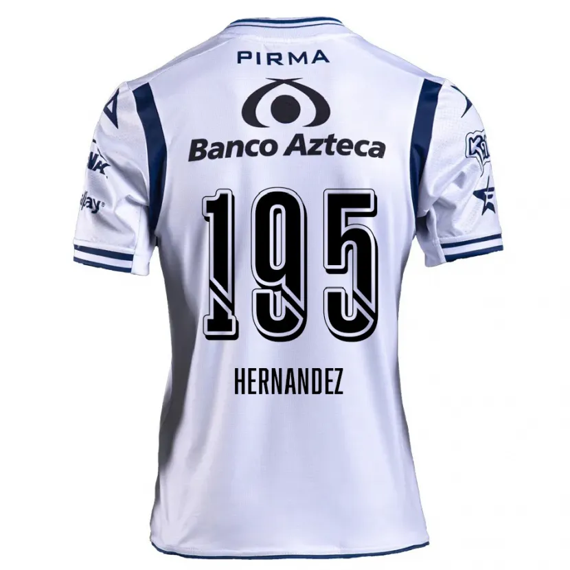 Danxen Enfant Maillot Daniel Hernández #195 Blanc Bleu Marine Tenues Domicile 2024/25 T-Shirt