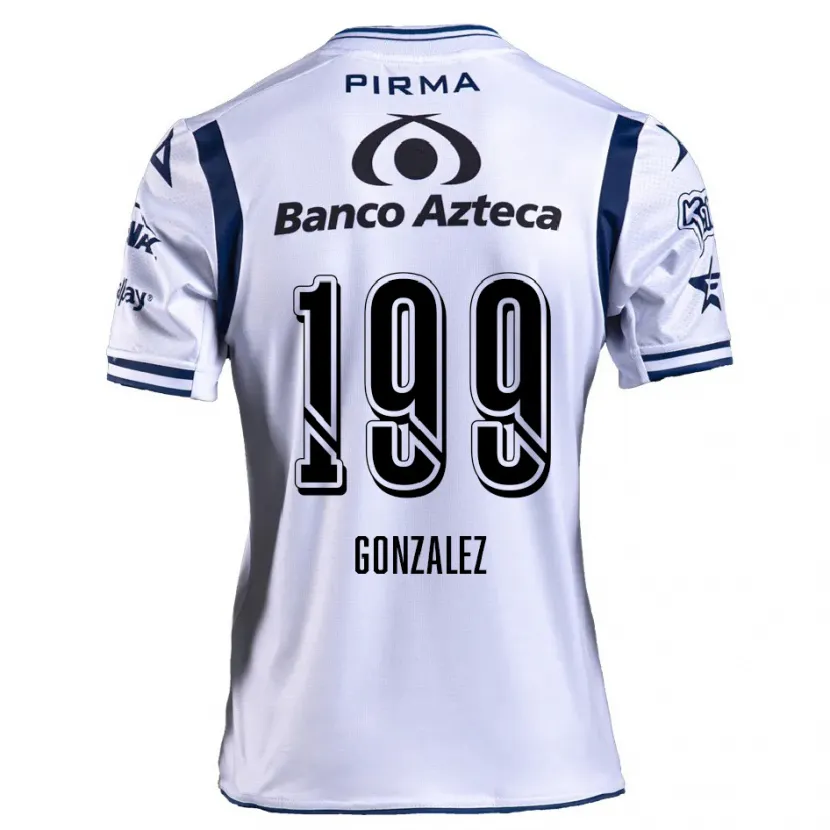 Danxen Enfant Maillot Samuel González #199 Blanc Bleu Marine Tenues Domicile 2024/25 T-Shirt