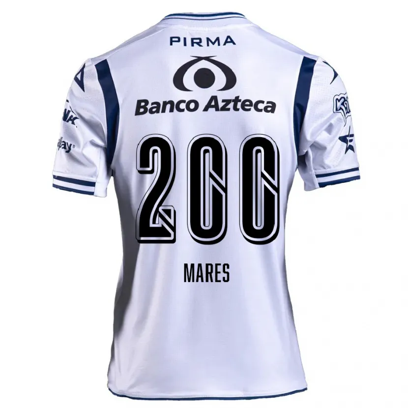 Danxen Enfant Maillot Cristian Mares #200 Blanc Bleu Marine Tenues Domicile 2024/25 T-Shirt