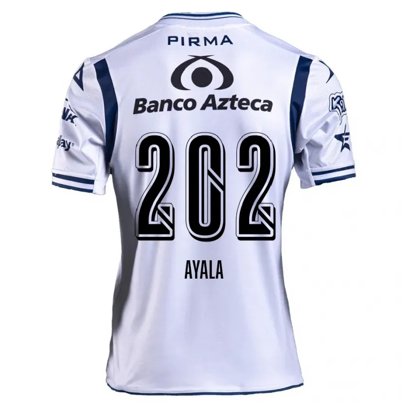 Danxen Enfant Maillot Diego Ayala #202 Blanc Bleu Marine Tenues Domicile 2024/25 T-Shirt