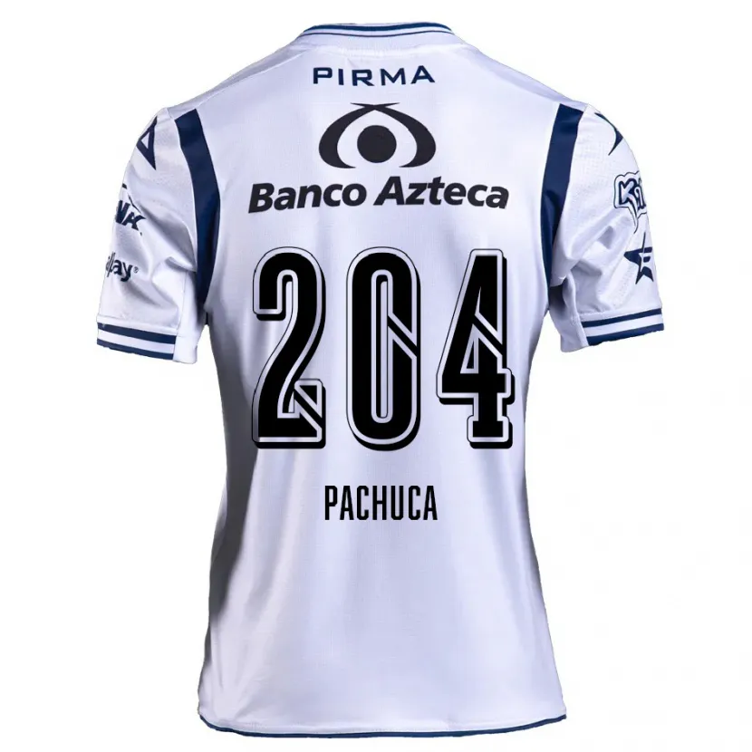 Danxen Enfant Maillot José Pachuca #204 Blanc Bleu Marine Tenues Domicile 2024/25 T-Shirt