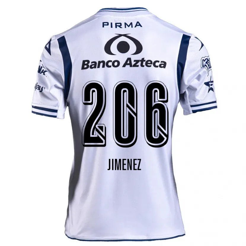 Danxen Enfant Maillot Leonardo Jiménez #206 Blanc Bleu Marine Tenues Domicile 2024/25 T-Shirt