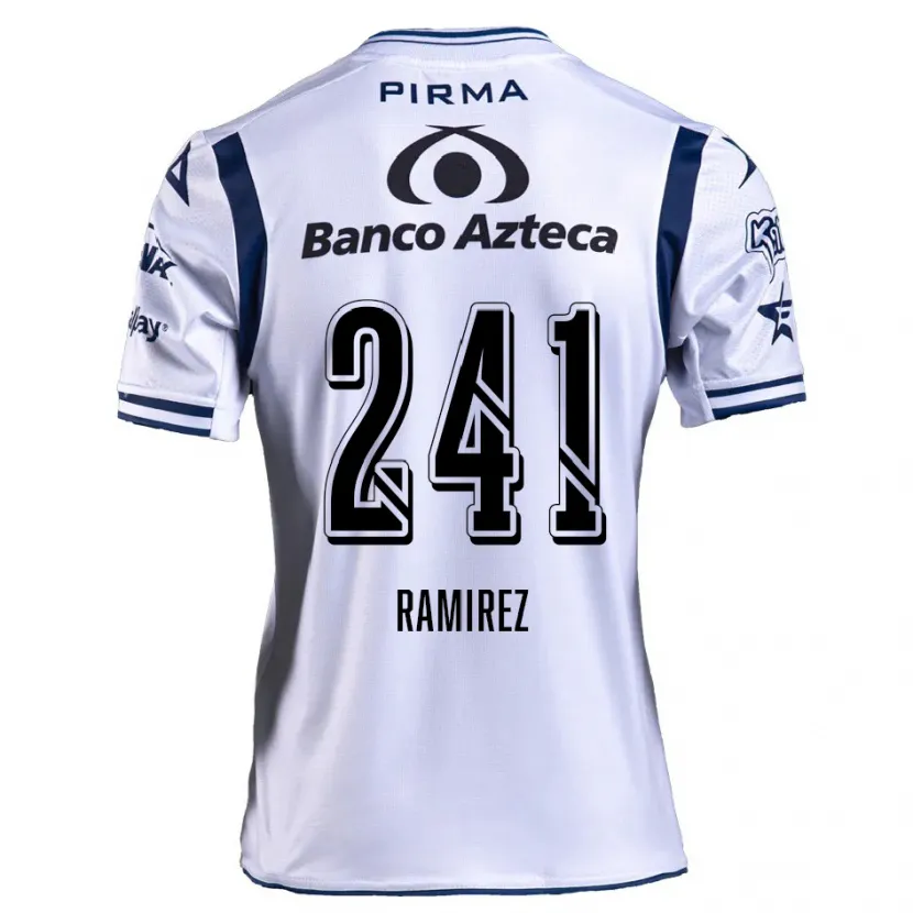 Danxen Enfant Maillot Eduardo Ramírez #241 Blanc Bleu Marine Tenues Domicile 2024/25 T-Shirt