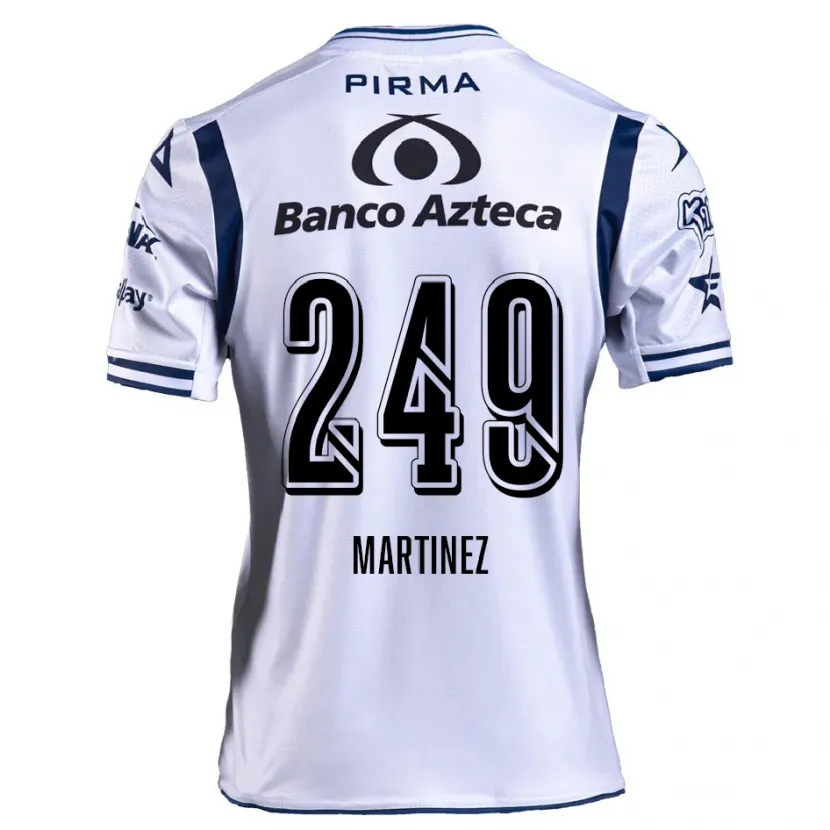 Danxen Enfant Maillot Juan Martínez #249 Blanc Bleu Marine Tenues Domicile 2024/25 T-Shirt