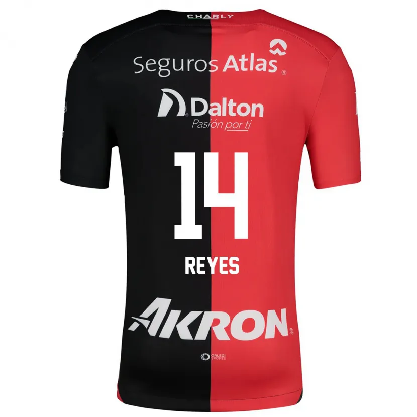 Danxen Enfant Maillot Luis Reyes #14 Rouge Noir Tenues Domicile 2024/25 T-Shirt