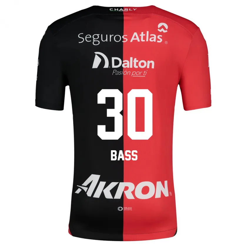 Danxen Enfant Maillot Abraham Bass #30 Rouge Noir Tenues Domicile 2024/25 T-Shirt