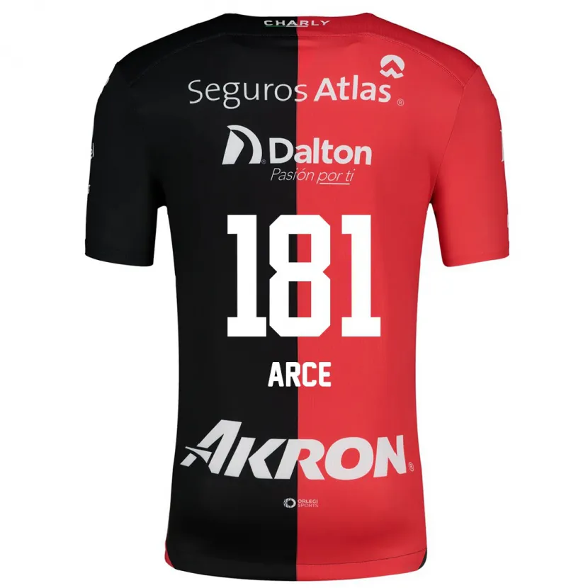 Danxen Enfant Maillot Edson Arce #181 Rouge Noir Tenues Domicile 2024/25 T-Shirt