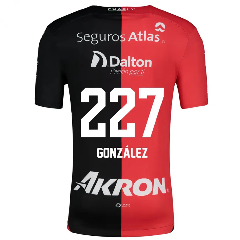 Danxen Enfant Maillot Rodolfo González #227 Rouge Noir Tenues Domicile 2024/25 T-Shirt