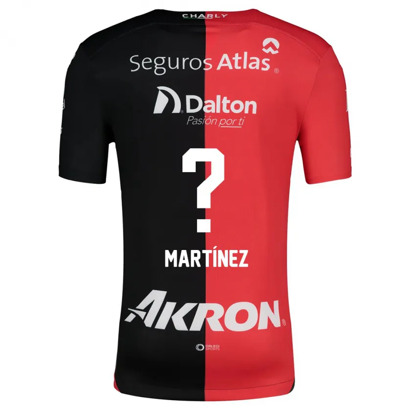 Danxen Enfant Maillot Erick Martínez #0 Rouge Noir Tenues Domicile 2024/25 T-Shirt