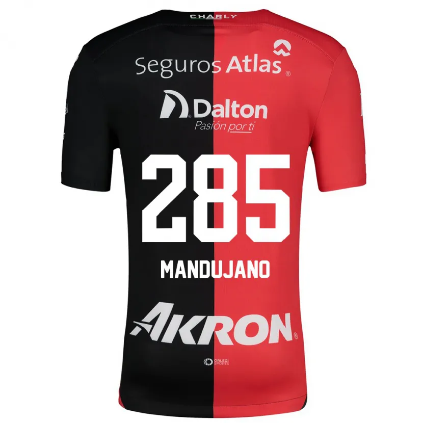 Danxen Enfant Maillot Sebastián Mandujano #285 Rouge Noir Tenues Domicile 2024/25 T-Shirt