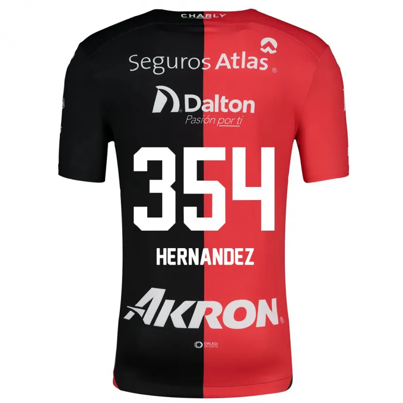 Danxen Enfant Maillot Daniel Hernández #354 Rouge Noir Tenues Domicile 2024/25 T-Shirt