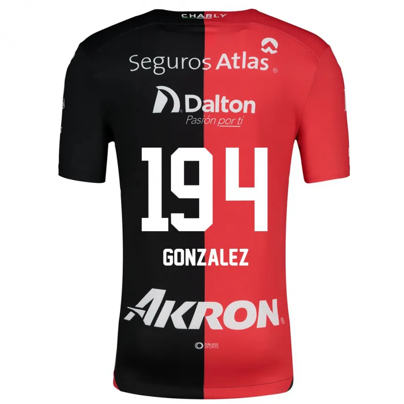 Danxen Enfant Maillot Andrés González #194 Rouge Noir Tenues Domicile 2024/25 T-Shirt