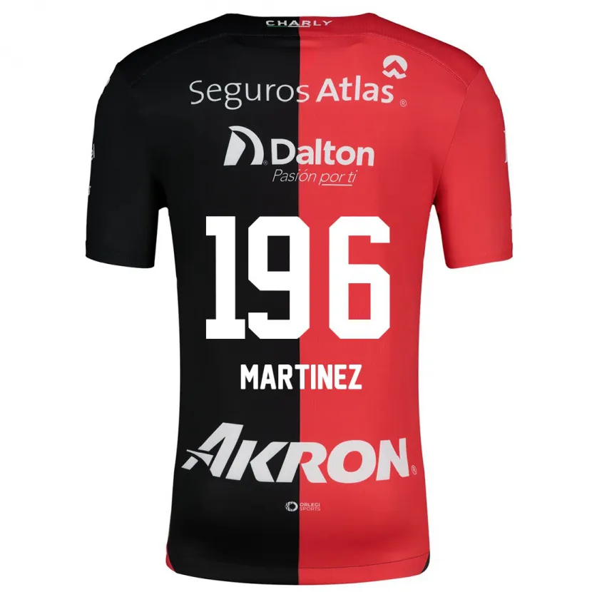 Danxen Enfant Maillot Rafael Martínez #196 Rouge Noir Tenues Domicile 2024/25 T-Shirt