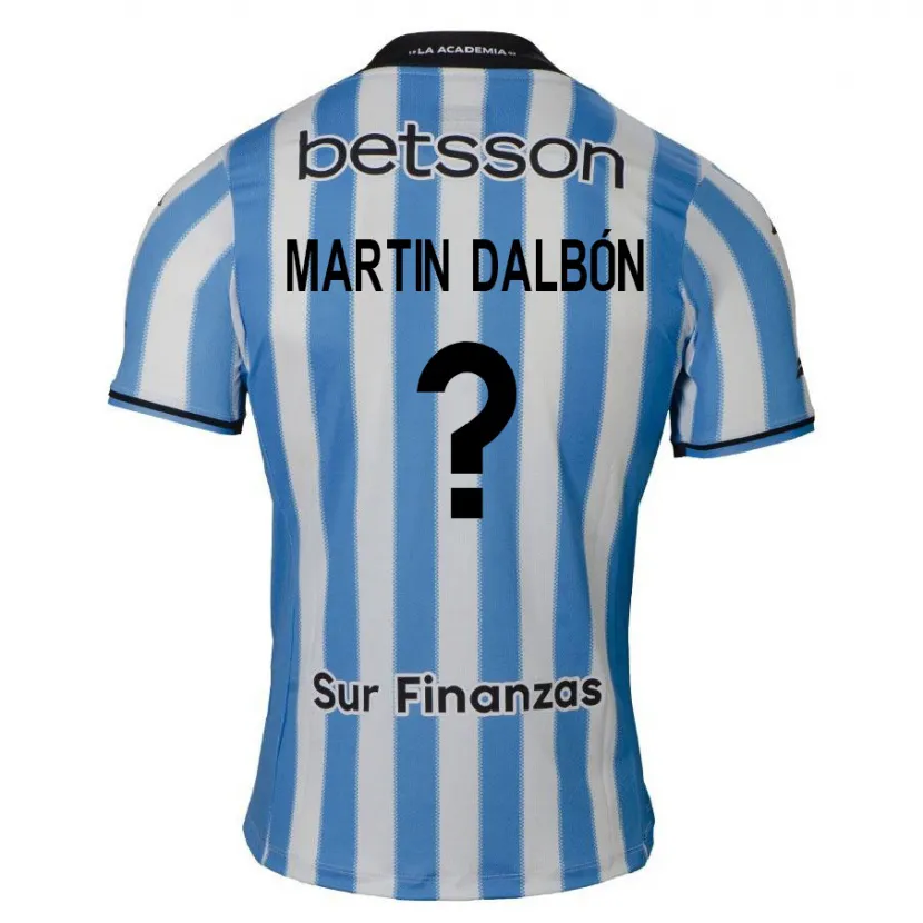 Danxen Enfant Maillot Juan Martin Dalbón #0 Bleu Blanc Noir Tenues Domicile 2024/25 T-Shirt