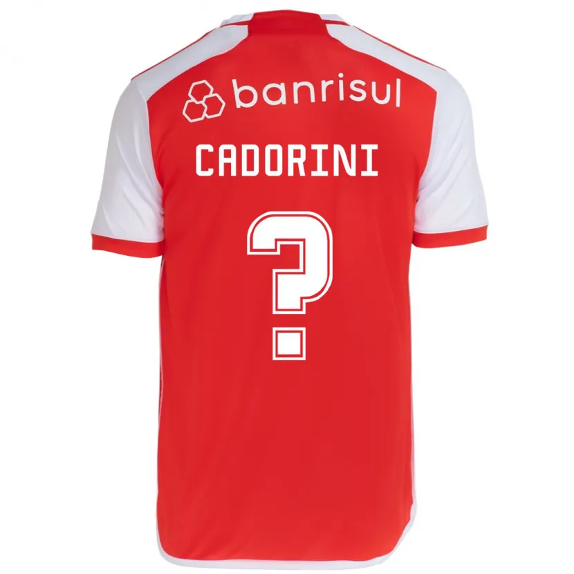 Danxen Enfant Maillot Matheus Cadorini #0 Rouge Blanc Tenues Domicile 2024/25 T-Shirt