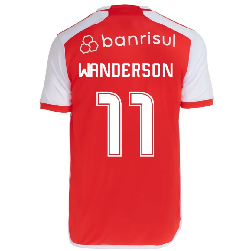 Danxen Enfant Maillot Wanderson #11 Rouge Blanc Tenues Domicile 2024/25 T-Shirt