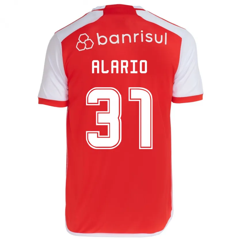 Danxen Enfant Maillot Lucas Alario #31 Rouge Blanc Tenues Domicile 2024/25 T-Shirt