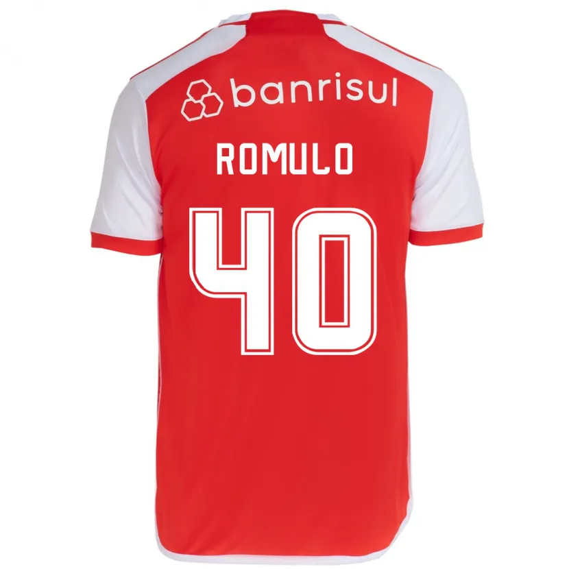 Danxen Enfant Maillot Rômulo #40 Rouge Blanc Tenues Domicile 2024/25 T-Shirt