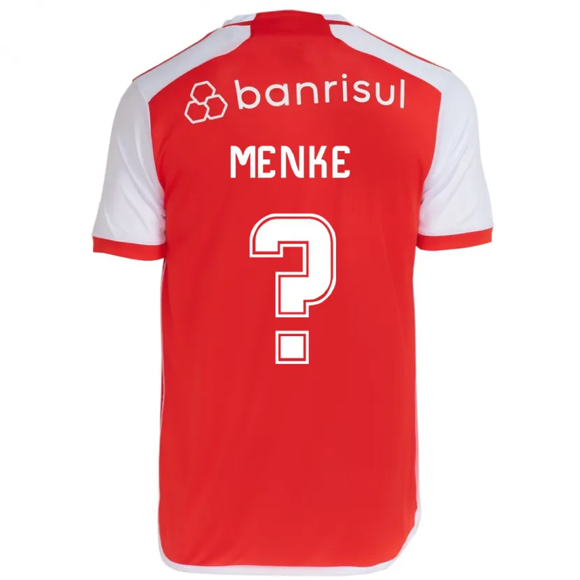 Danxen Enfant Maillot Henrique Menke #0 Rouge Blanc Tenues Domicile 2024/25 T-Shirt