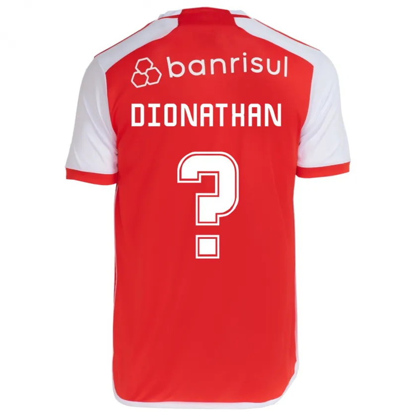 Danxen Enfant Maillot Dionathan #0 Rouge Blanc Tenues Domicile 2024/25 T-Shirt