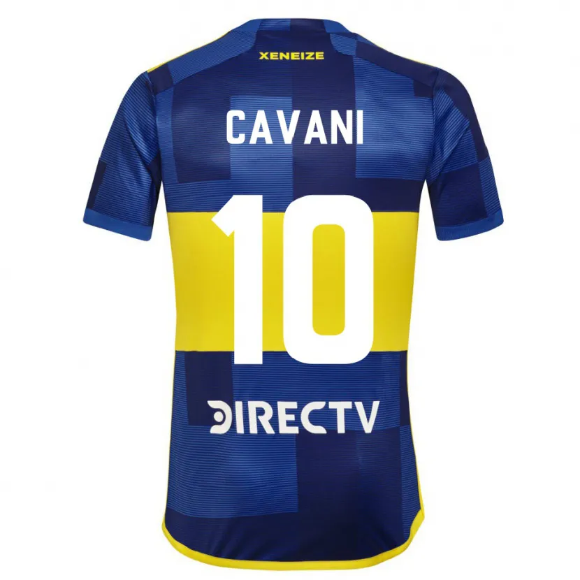 Danxen Enfant Maillot Edinson Cavani #10 Bleu Jaune Tenues Domicile 2024/25 T-Shirt