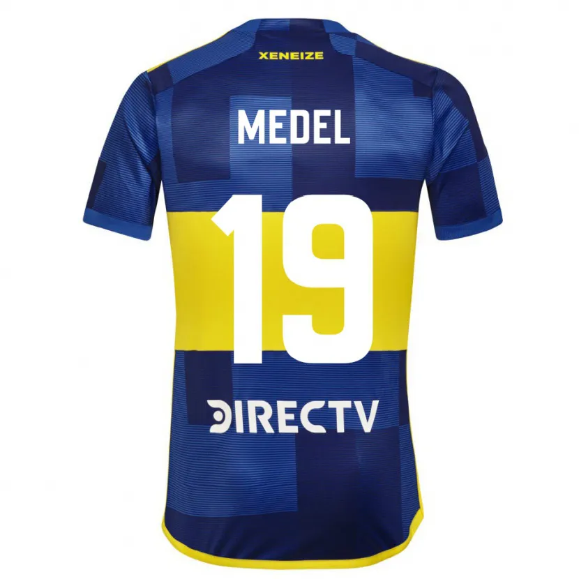 Danxen Enfant Maillot Gary Medel #19 Bleu Jaune Tenues Domicile 2024/25 T-Shirt