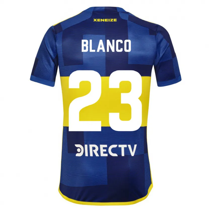 Danxen Enfant Maillot Lautaro Blanco #23 Bleu Jaune Tenues Domicile 2024/25 T-Shirt