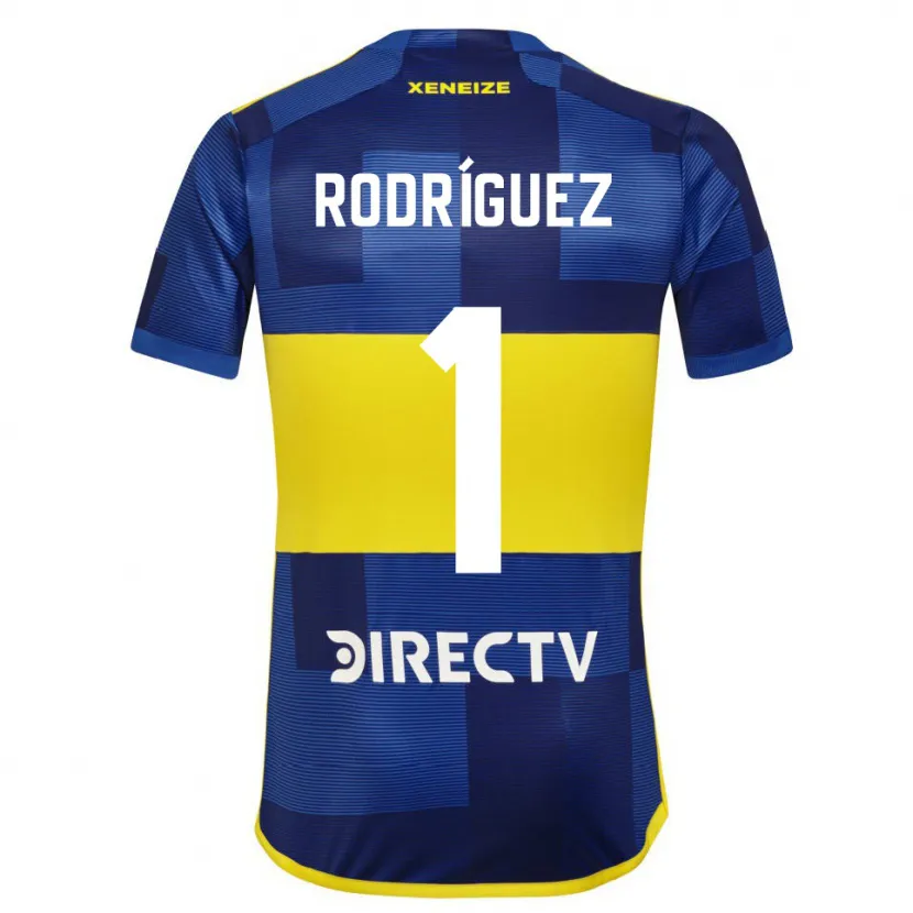 Danxen Enfant Maillot Fernando Rodríguez #1 Bleu Jaune Tenues Domicile 2024/25 T-Shirt