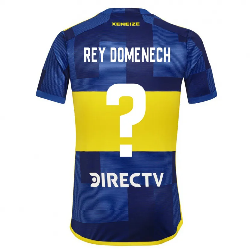 Danxen Enfant Maillot Camilo Rey Domenech #0 Bleu Jaune Tenues Domicile 2024/25 T-Shirt