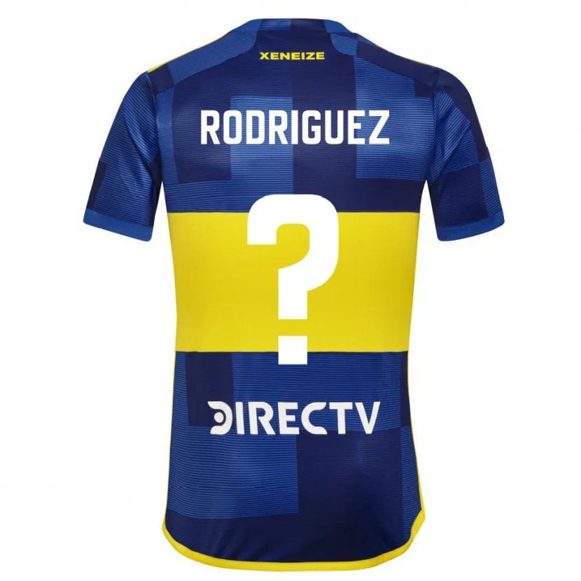 Danxen Enfant Maillot Román Rodríguez #0 Bleu Jaune Tenues Domicile 2024/25 T-Shirt