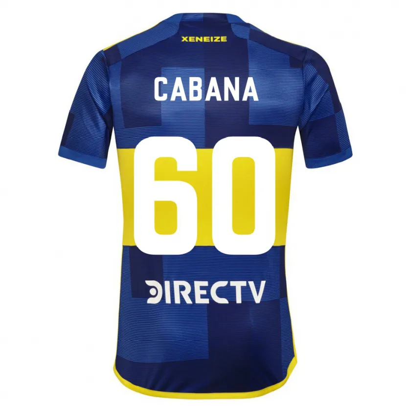 Danxen Enfant Maillot Juan Pablo Cabaña #60 Bleu Jaune Tenues Domicile 2024/25 T-Shirt