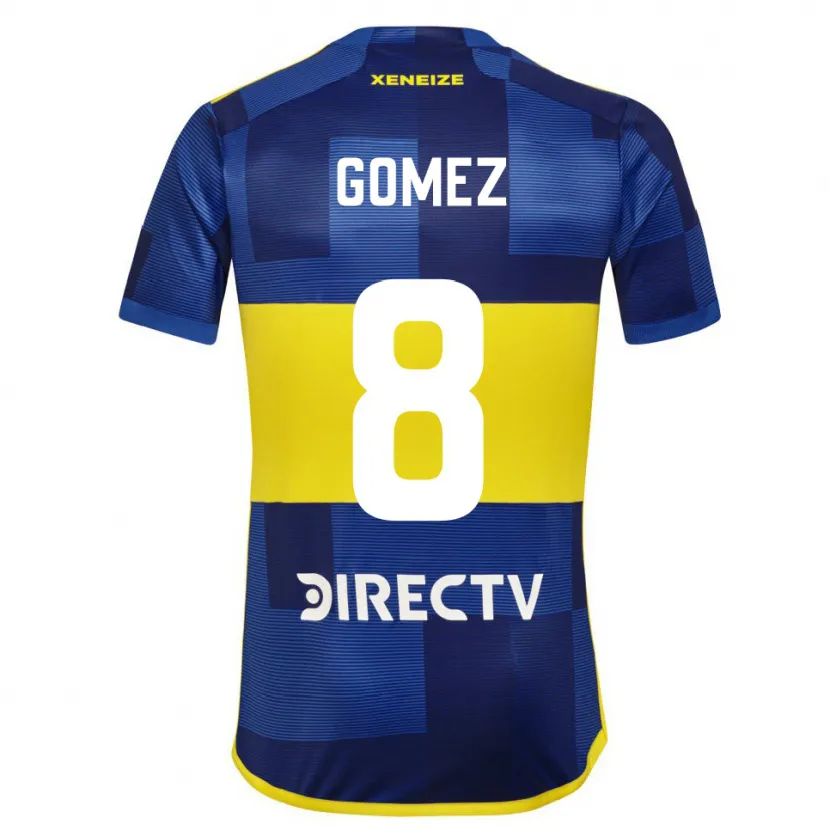 Danxen Enfant Maillot Camila Gomez Ares #8 Bleu Jaune Tenues Domicile 2024/25 T-Shirt