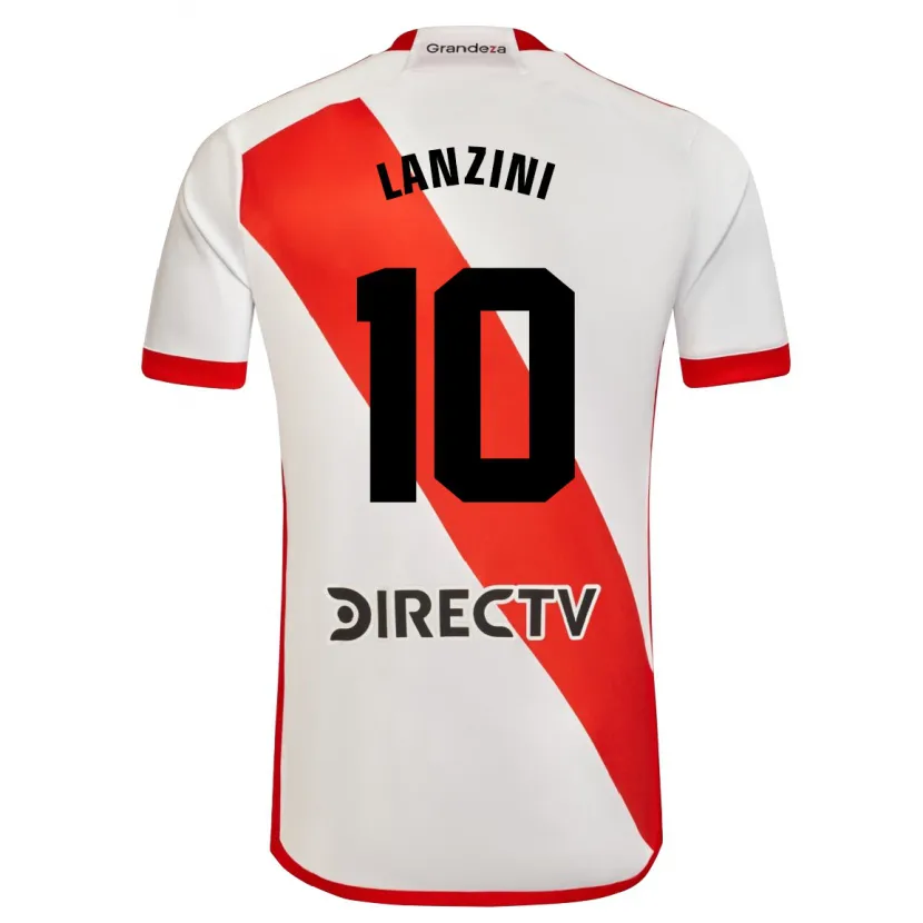 Danxen Enfant Maillot Manuel Lanzini #10 Blanc Rouge Tenues Domicile 2024/25 T-Shirt