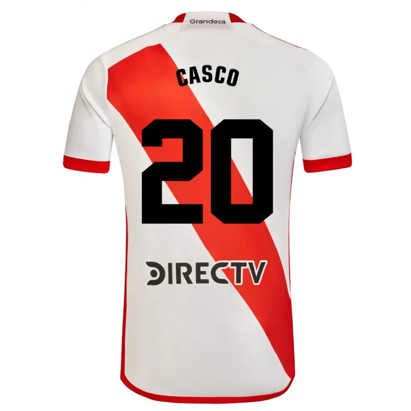 Danxen Enfant Maillot Milton Casco #20 Blanc Rouge Tenues Domicile 2024/25 T-Shirt