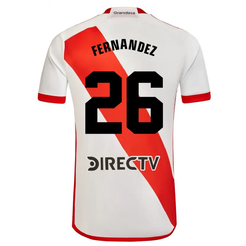 Danxen Enfant Maillot Nacho Fernández #26 Blanc Rouge Tenues Domicile 2024/25 T-Shirt